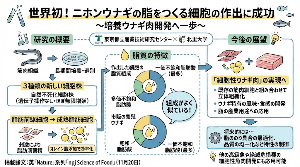 やったぁ！　ウナギが600円で食べられる日が来る！？　世界初「ニホンウナギの脂」で培養ウナギ肉開発へ