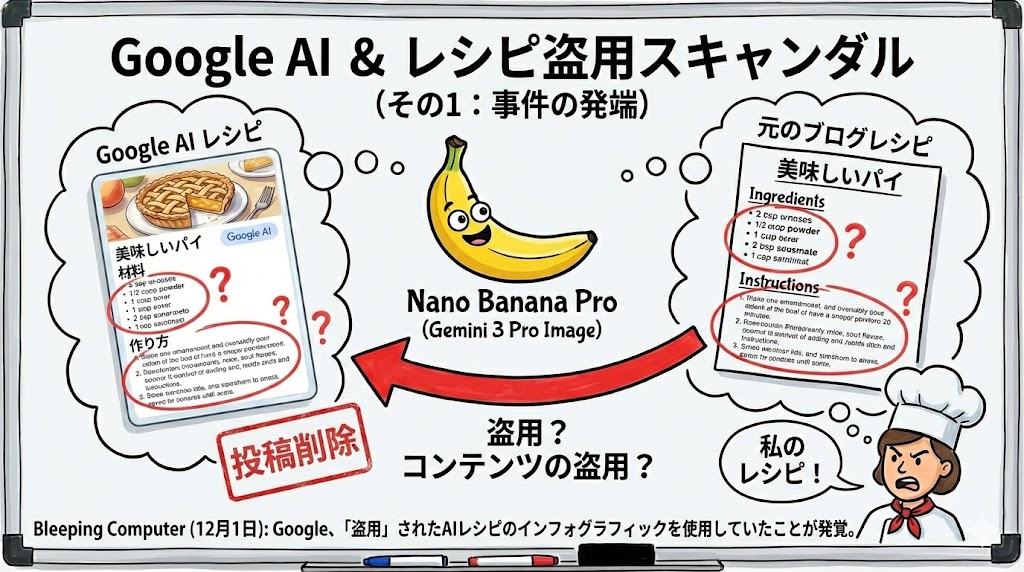 GoogleのAIが個人ブログから料理レシピを盗用か? AIが著作権を侵害しクリエイターはノーマネーへ