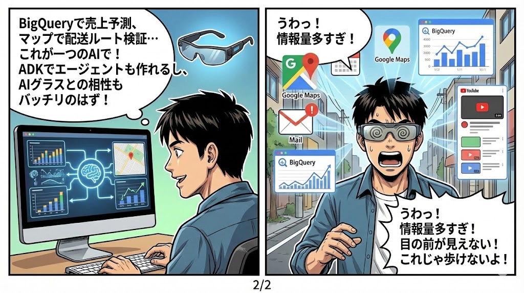 これはヤバイぞ! Googleの全サービスがMCPサーバに繋がったらAIグラスとの相性もバッチリではないか!