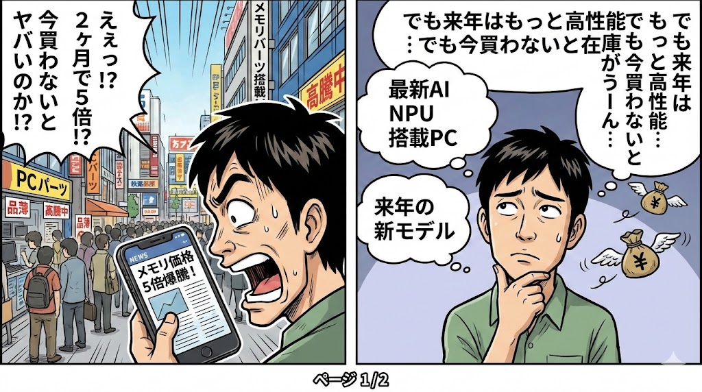 マジかよメモリ価格2カ月で5倍に爆上！　PC買うなら今というのは本当か？