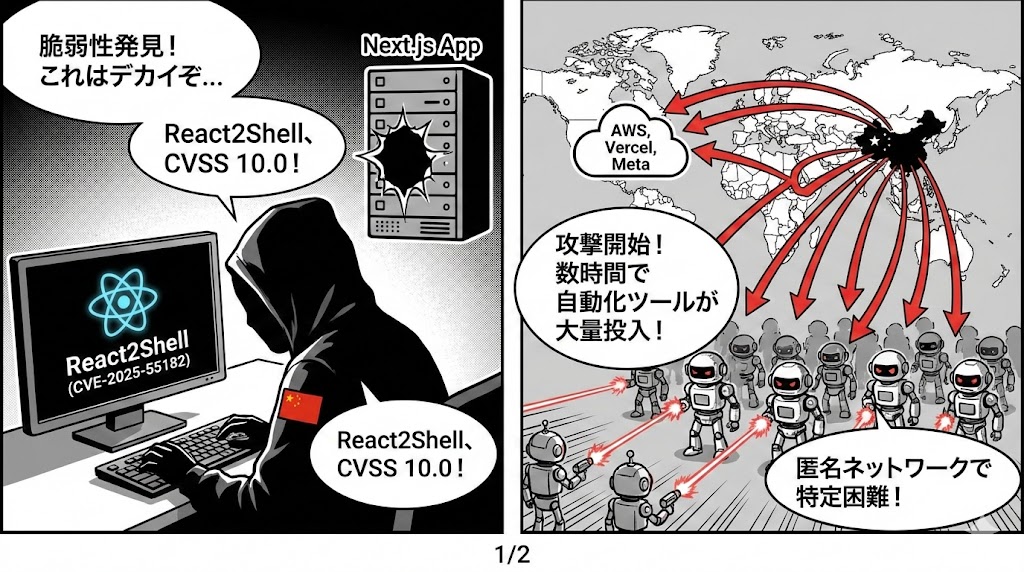 Next.js狙い撃ち! 中国人ハッカーがReact2Shellを利用したサイバー攻撃 大量放置されているウェブサービスが標的へ