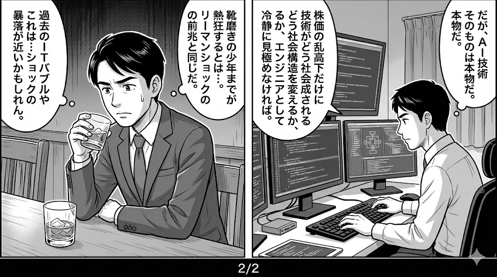 靴磨きの少年が株の話を始めたら暴落が近い！？　ＡＩバブルはOpenAIの資金ショートで崩壊する？