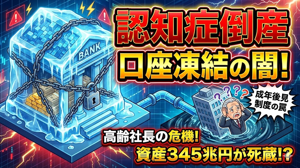 会社の銀行口座が大量凍結！　高齢化社長の認知症倒産が増加の闇