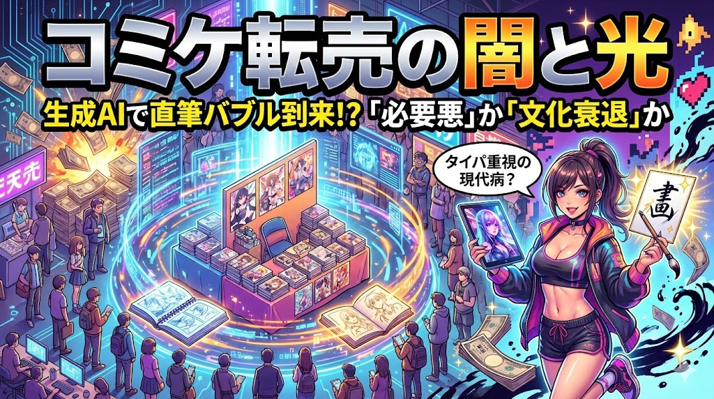 コミケにおける転売は「必要悪」か文化の「衰退」か？　生成AIでむしろアナログの価値爆上がり？！
