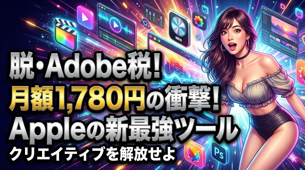 ついにAdobe税に反旗があがったゾ！ Appleが月額1,780円でApple Creator Studio発表へ