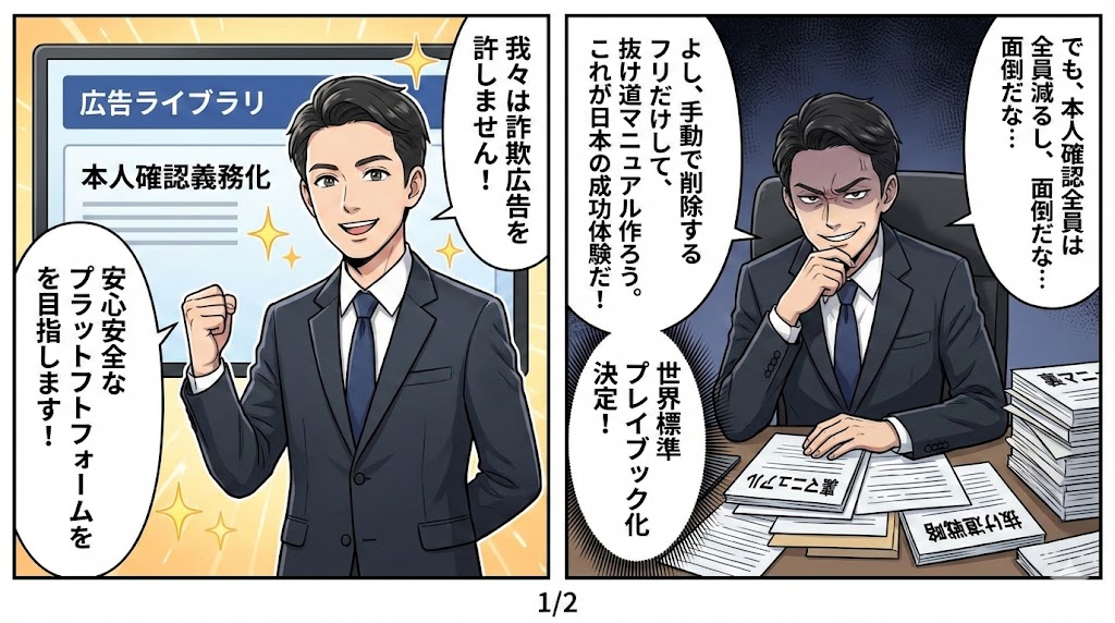 Metaは日本で詐欺広告の成功体験を元に「裏マニュアル」を作っていたことが発覚