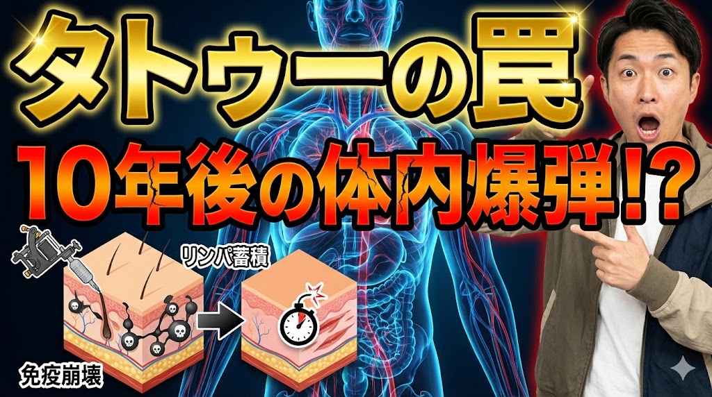そのタトゥーインク体内に取り込まれてます　10年後に破裂する爆弾