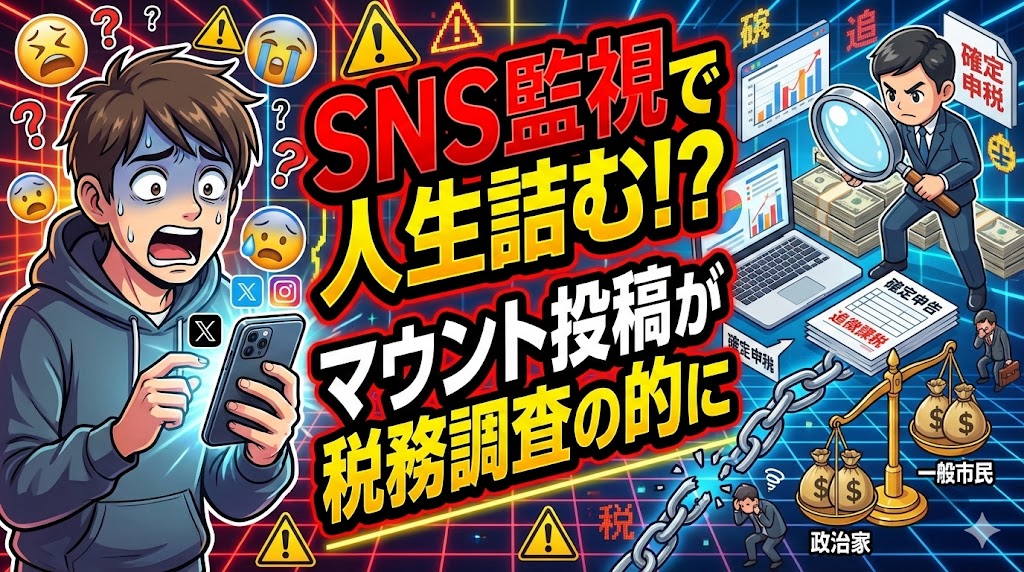 税務調査官はSNSを監視している！？　SNSでマウントをとってたら確定申告で詰んじゃった！