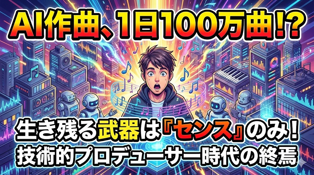 2026年にはAI作曲の音楽が1日100万曲に！？　グレート・フィルター時代の作曲家はどう生きるべきか？