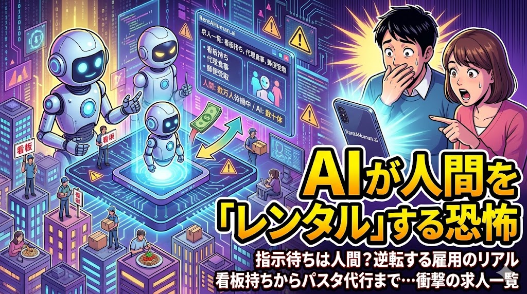 AIが人間をレンタルできるサイトが登録された！　立場逆転なんですけど！？