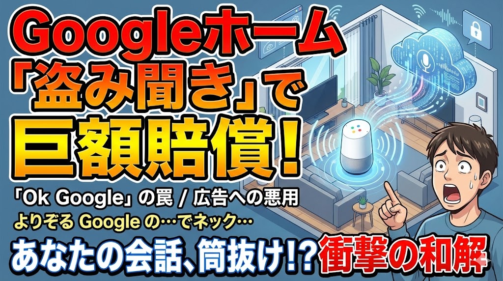 やっぱり聞いてた？　Googleホームが会話の盗み聞きで6800万ドルの賠償へ