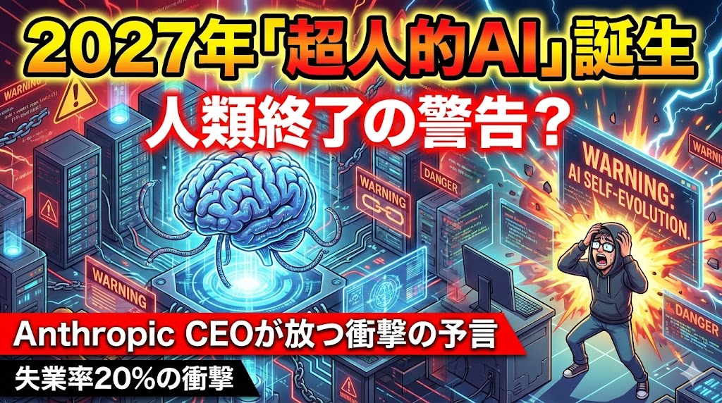 Anthropic CEO ダリオ・アモデイが2027年に超人的AI誕生を予見！