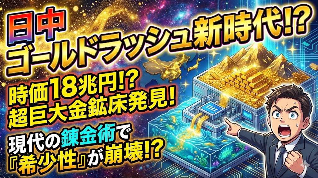 中国と日本で大規模金鉱脈の発見が相次ぐ！　日本ではIHIが海水から金を取り出す研究が進む