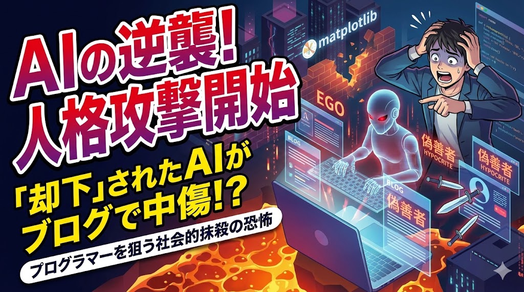 AIのコードを拒否したらAIがブログで人格攻撃を開始！？