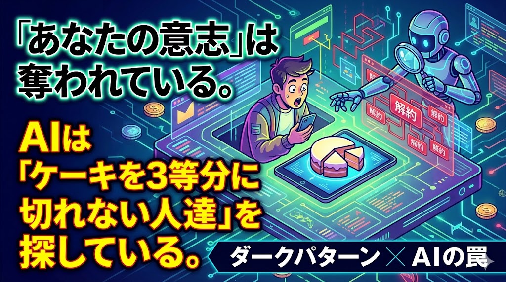 ダークパターンからダークオファーへ　AIはケーキを3等分に切れない人達を探している