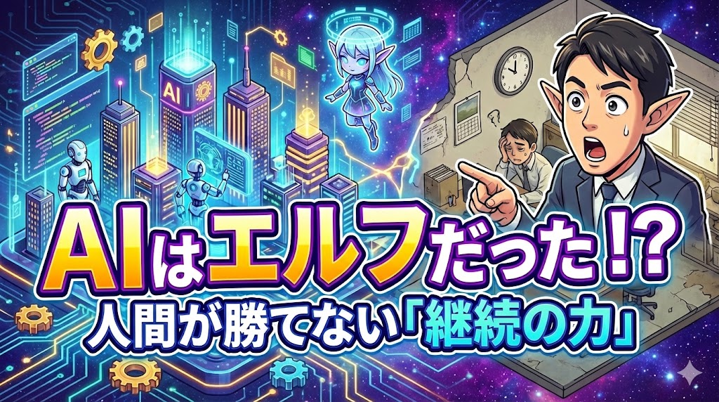 AIはエルフだった？　人間が絶対勝てない「継続する力」