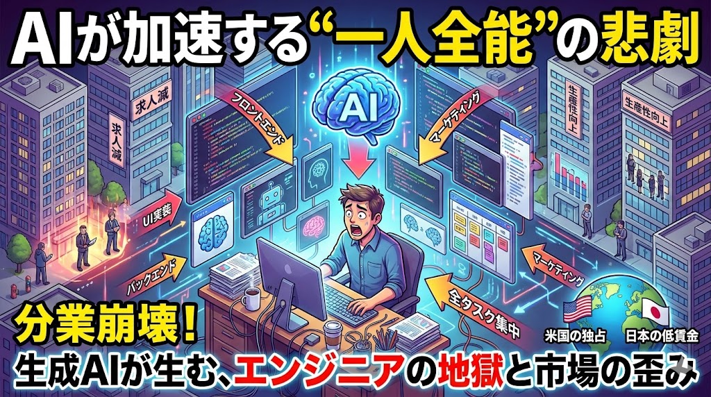 分業化どこいった？　生成AIで一人のエンジニアに仕事が集中する地獄はじまりました